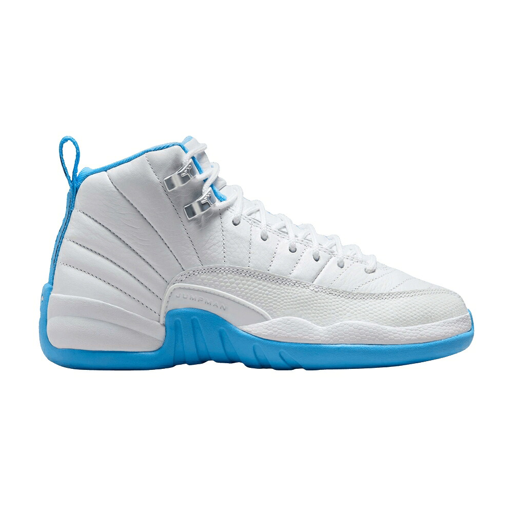 ナイキ 白色 ホワイト 青色 ブルー エアジョーダン 'MELO' ジュニア キッズ AIR JORDAN AIR JORDAN 12 RETRO GS 2025 / WHITE UNIVERSITY BLUE METALLIC ベビー マタニティ スニーカー｜スニケス