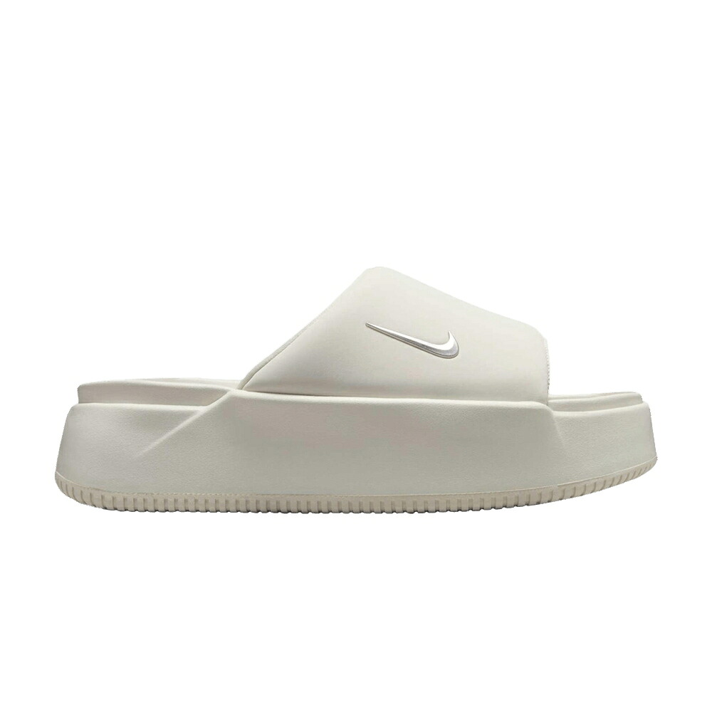 ナイキ サンダル しろがね色 しろがね色 \u0027SAIL\u0027 スニーカー レディース NIKE WMNS CALM ELEVATION SLIDE / SAIL METALLIC SILVER