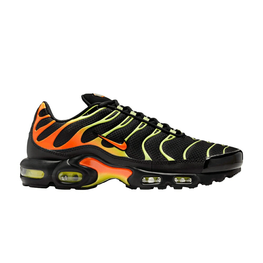 ナイキ マックス 黒色 ブラック 橙 オレンジ エアマックスプラス 'SUNRISE' スニーカー メンズ NIKE AIR MAX PLUS / BLACK LIGHTENING ORANGE