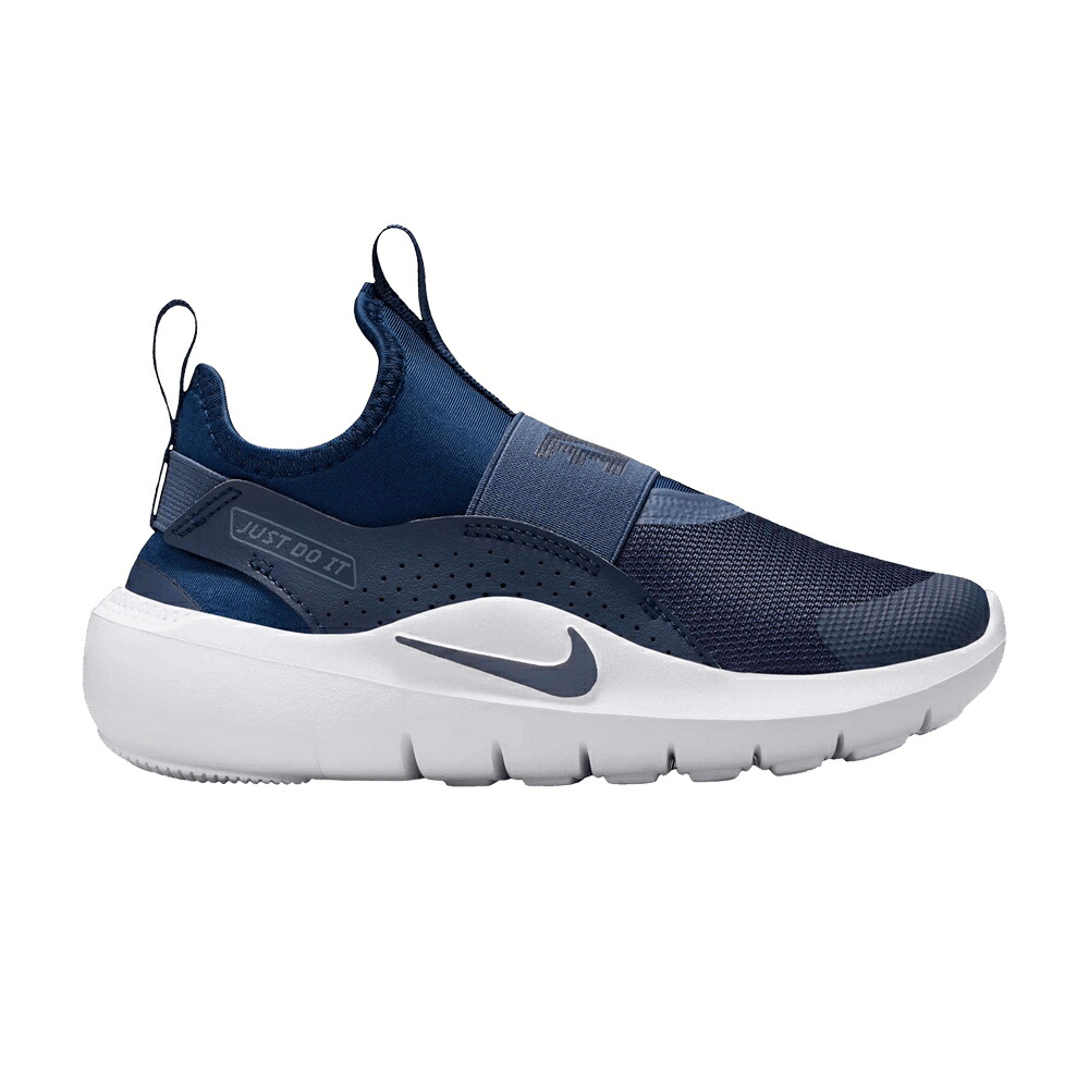 ナイキ 紺色 ネイビー 青色 ブルー 黒色 ブラック 'MIDNIGHT NAVY' ジュニア キッズ NIKE FLEX RUNNER 4 PS / MIDNIGHT NAVY BLUE VOID BLACK ベビー マタニティ スニーカー|スニケス