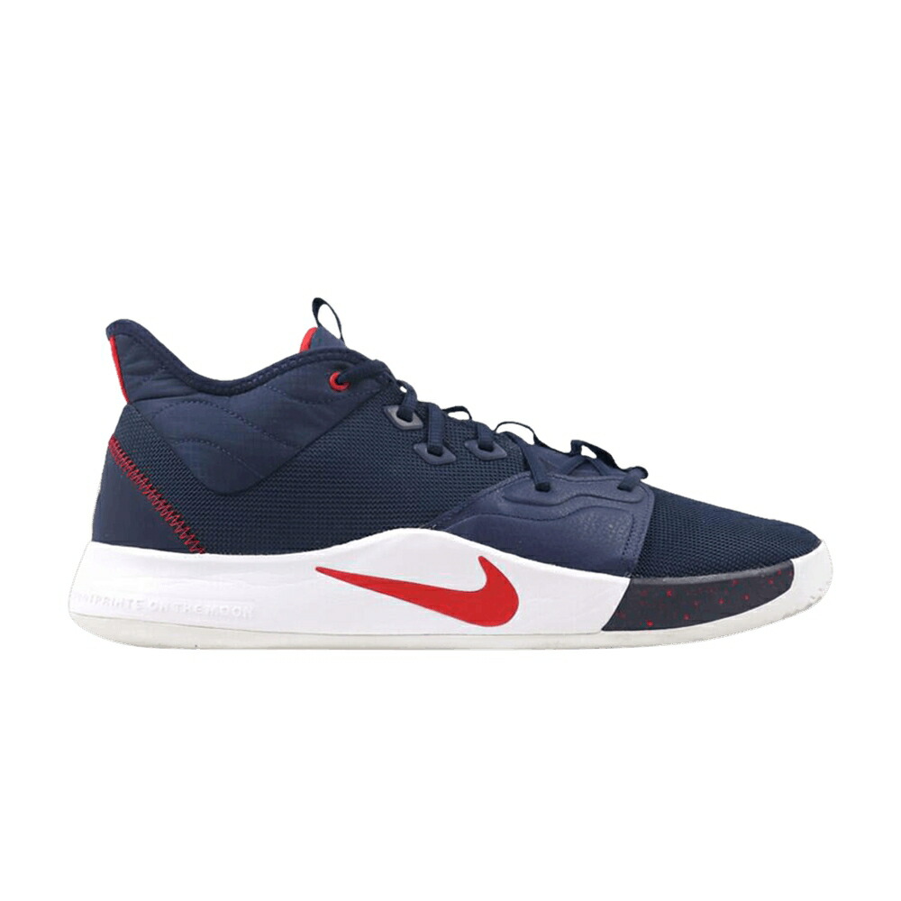 ナイキ カレッジ 紺色 ネイビー 赤 レッド UCONN AWAY スニーカー メンズ NIKE PG 3 PE / COLLEGE NAVY UNIVERSITY RED