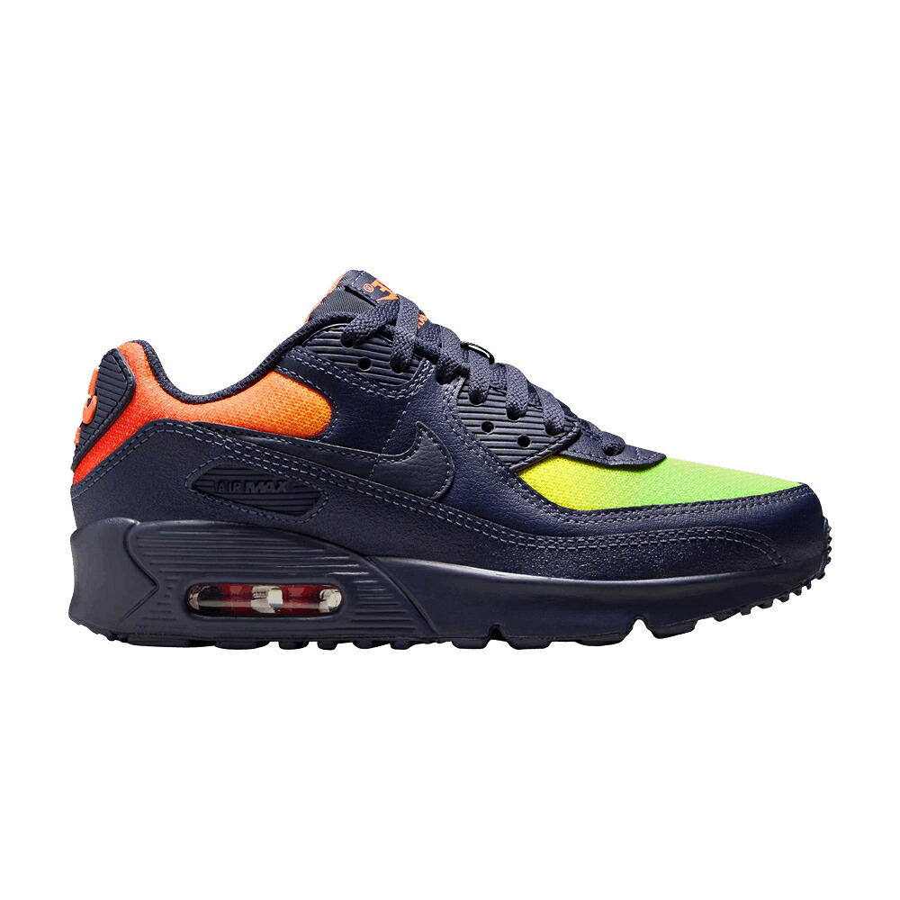 ナイキ マックス レザー 青色 ブルー クリムゾン レーザー エアマックス 'BLACKENED VENOM' ジュニア キッズ NIKE AIR MAX 90 LEATHER GS BLUE LEMON / LEMON VENOM HYPER CRIMSON LASER ベビー マタニティ スニー｜スニケス 62,150円