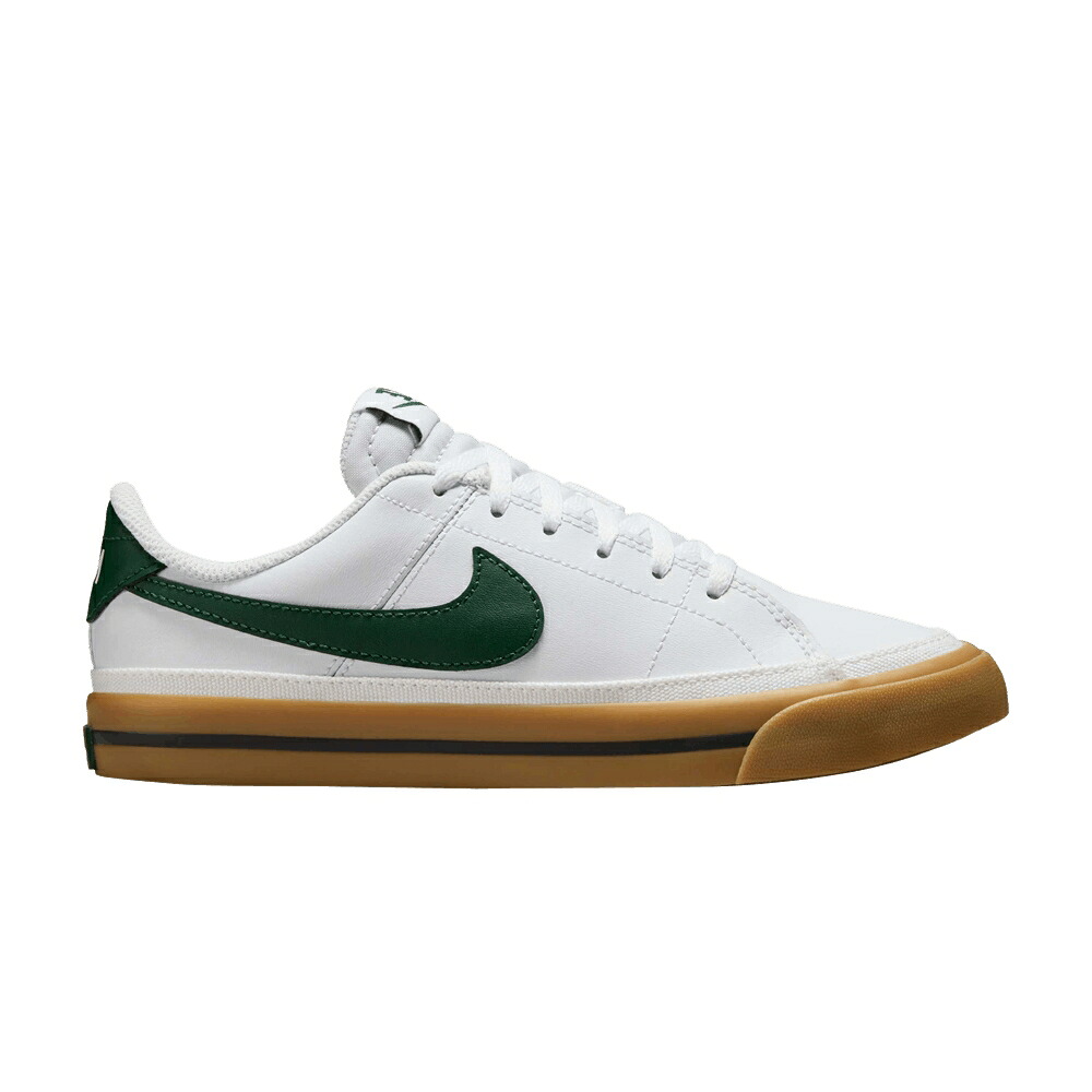 ナイキ コート レガシー 白色 ホワイト 茶色 ブラウン 'WHITE GUM' ジュニア キッズ NIKE COURT LEGACY GS FIR / WHITE GUM LIGHT BROWN ANTHRACITE ベビー マタニティ スニーカー｜スニケス