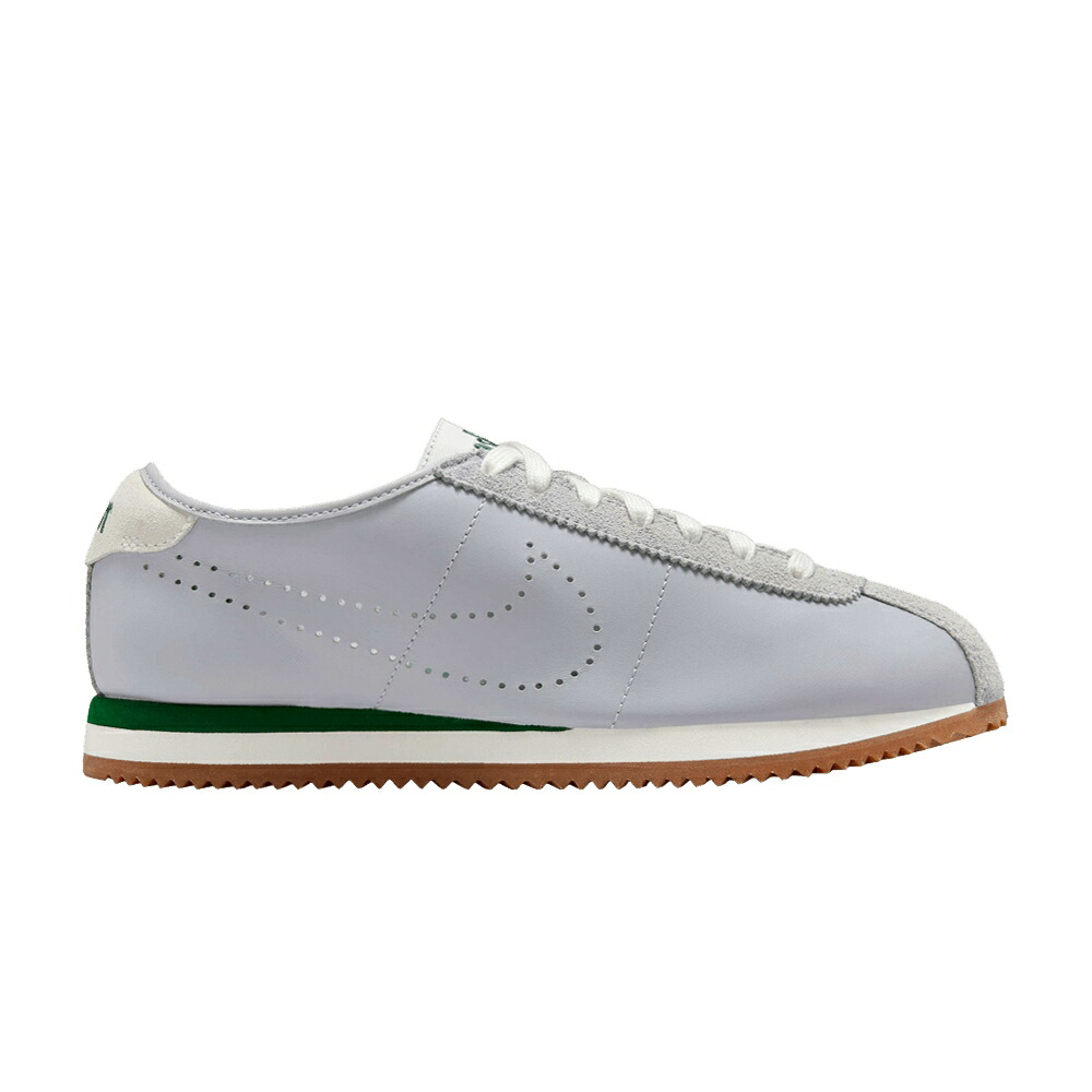 ナイキ コルテッツ なめし革 薄墨色 薄墨色 白いこと 白いこと \u0027WOLF SWOOSH\u0027 スニーカー レディース NIKE WMNS CORTEZ LEATHER GREY PERFORATED / WOLF GREY SUMMIT WHITE GUM