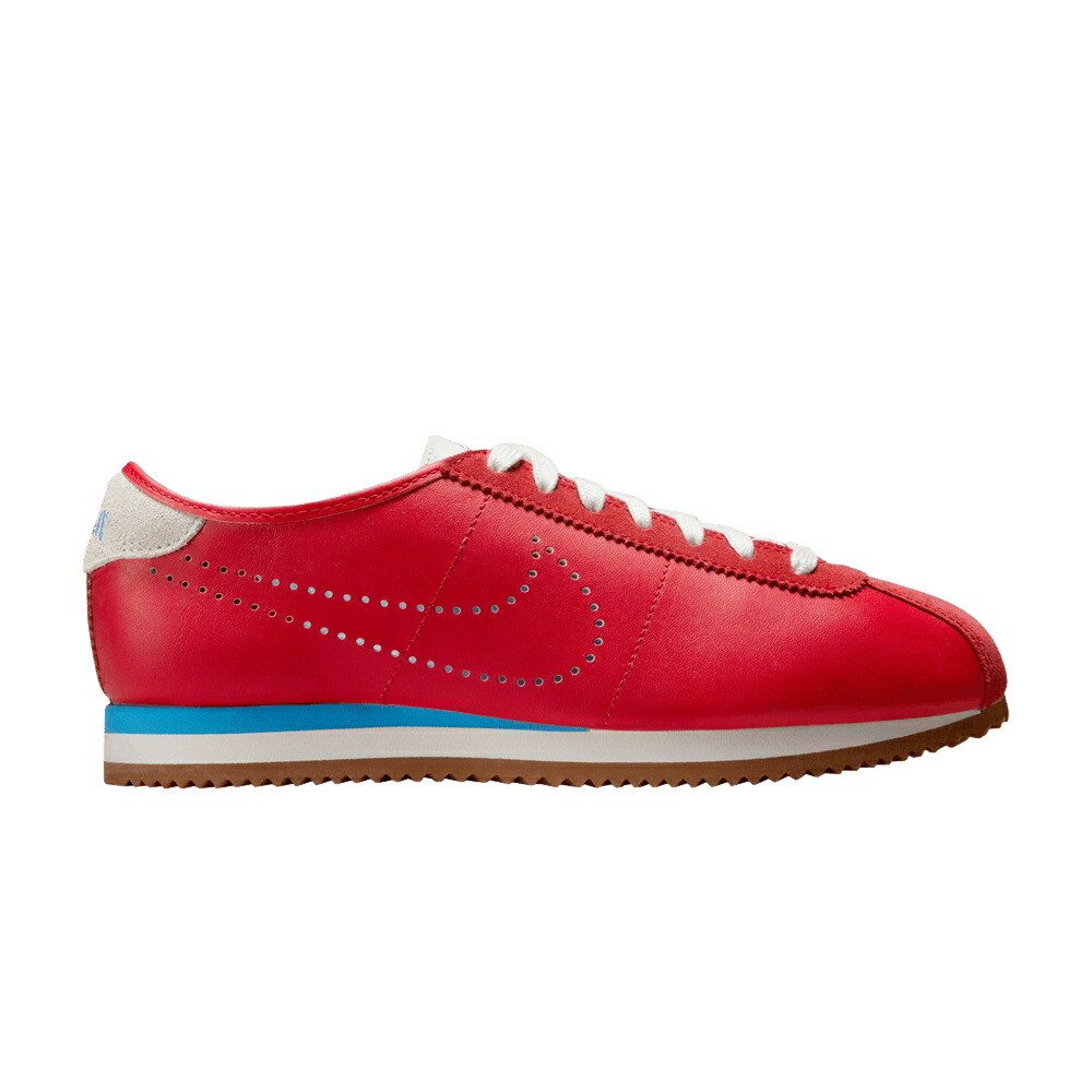 ナイキ コルテッツ レザー 赤 レッド 白色 ホワイト UNIVERSITY SWOOSH スニーカー レディース NIKE WMNS CORTEZ LEATHER RED PERFORATED / UNIVERSITY RED SUMMIT WHITE GUM
