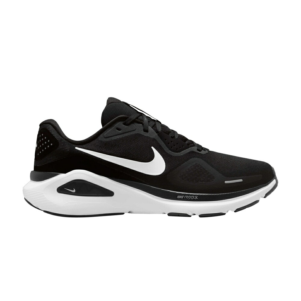 ナイキ 黒色 ブラック 白色 ホワイト 灰色 グレー BLACK WHITE スニーカー メンズ NIKE STRUCTURE 26 / BLACK WHITE WOLF GREY METALLIC