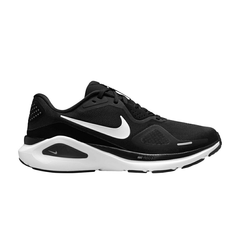 ナイキ 黒色 ブラック 白色 ホワイト 灰色 グレー BLACK WHITE スニーカー レディース NIKE WMNS STRUCTURE 26 / BLACK WHITE WOLF GREY METALLIC