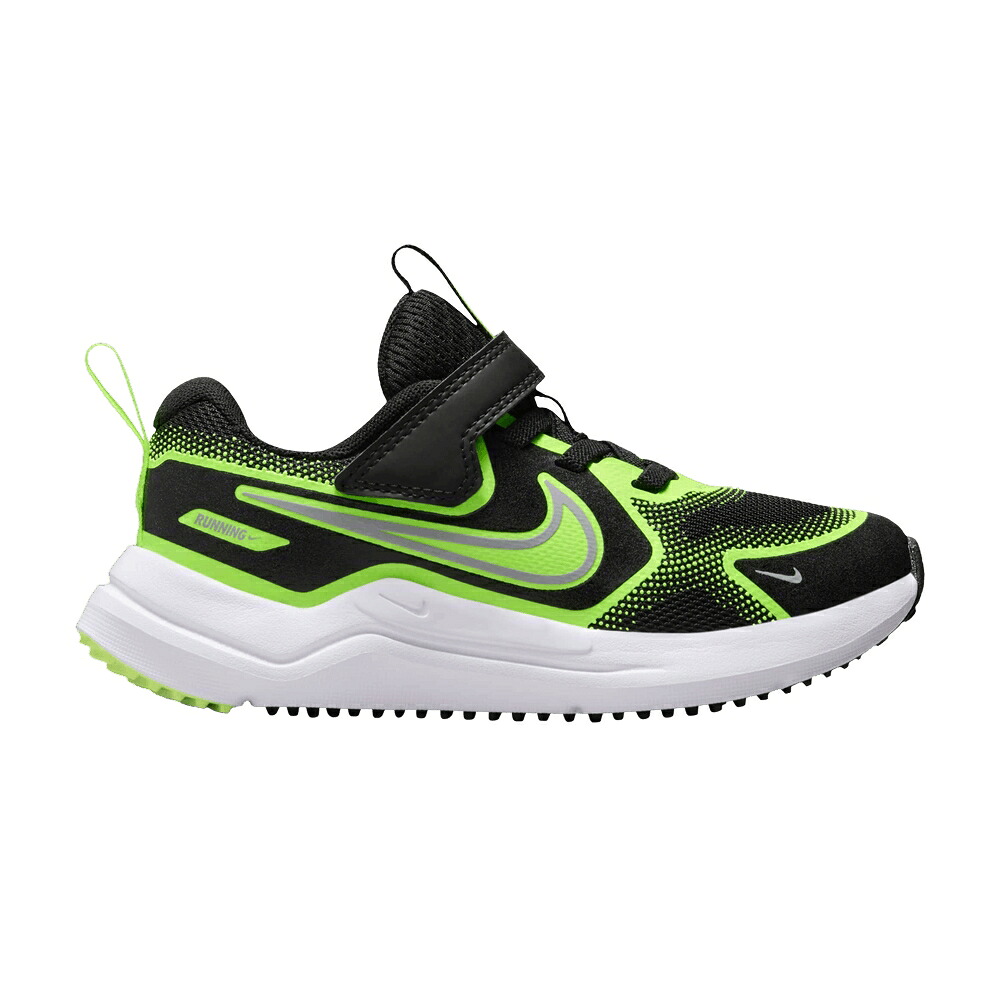 ナイキ 黒色 ブラック 灰色 グレー 'BLACK VOLT' ジュニア キッズ NIKE COSMIC RUNNER PS / BLACK VOLT WOLF GREY ベビー マタニティ スニーカー｜スニケス