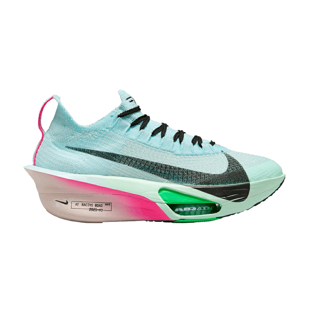 ナイキ ズーム 青色 ブルー 黒色 ブラック NEXT% 'GLACIER PINK' スニーカー レディース NIKE WMNS AIR ZOOM ALPHAFLY 3 BLUE HYPER / GLACIER BLUE BLACK MINT FOAM