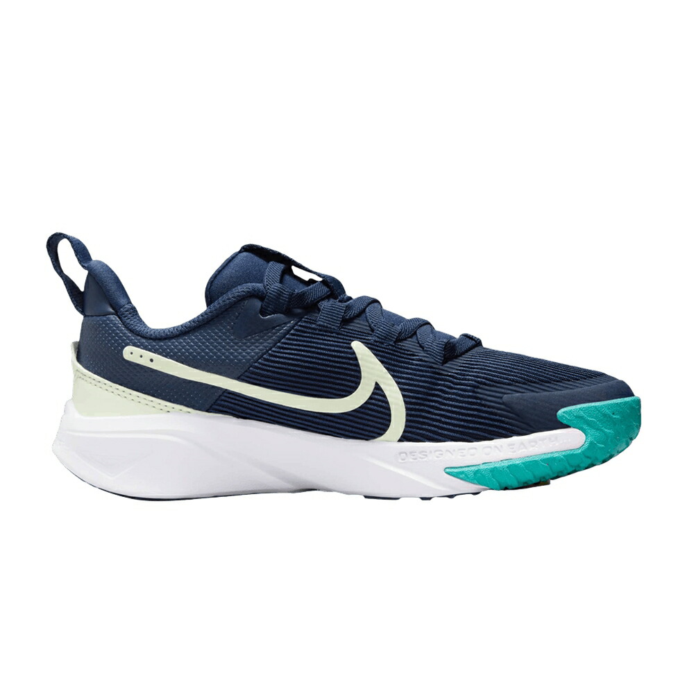 ナイキ 紺色 ネイビー 白色 ホワイト 'MIDNIGHT TINT' ジュニア キッズ NIKE STAR RUNNER 4 PS NAVY VOLT / MIDNIGHT NAVY DUSTY CACTUS WHITE ベビー マタニティ スニーカー