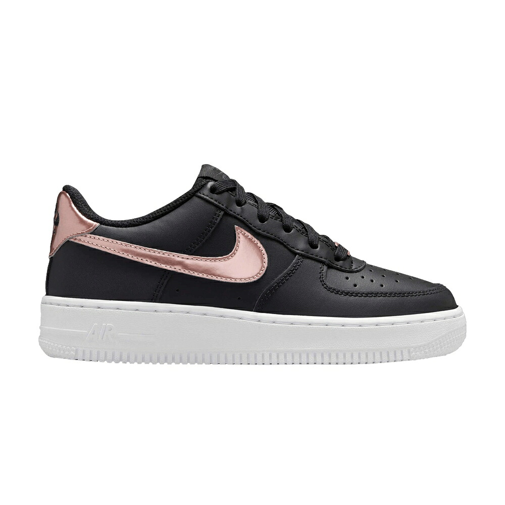 ナイキ 赤 レッド 黒色 ブラック 白色 ホワイト エアフォース 'BLACK BRONZE' ジュニア キッズ NIKE AIR FORCE 1 LOW GS METALLIC RED / BLACK WHITE ANTHRACITE METALLIC ベビー マタニティ スニーカー