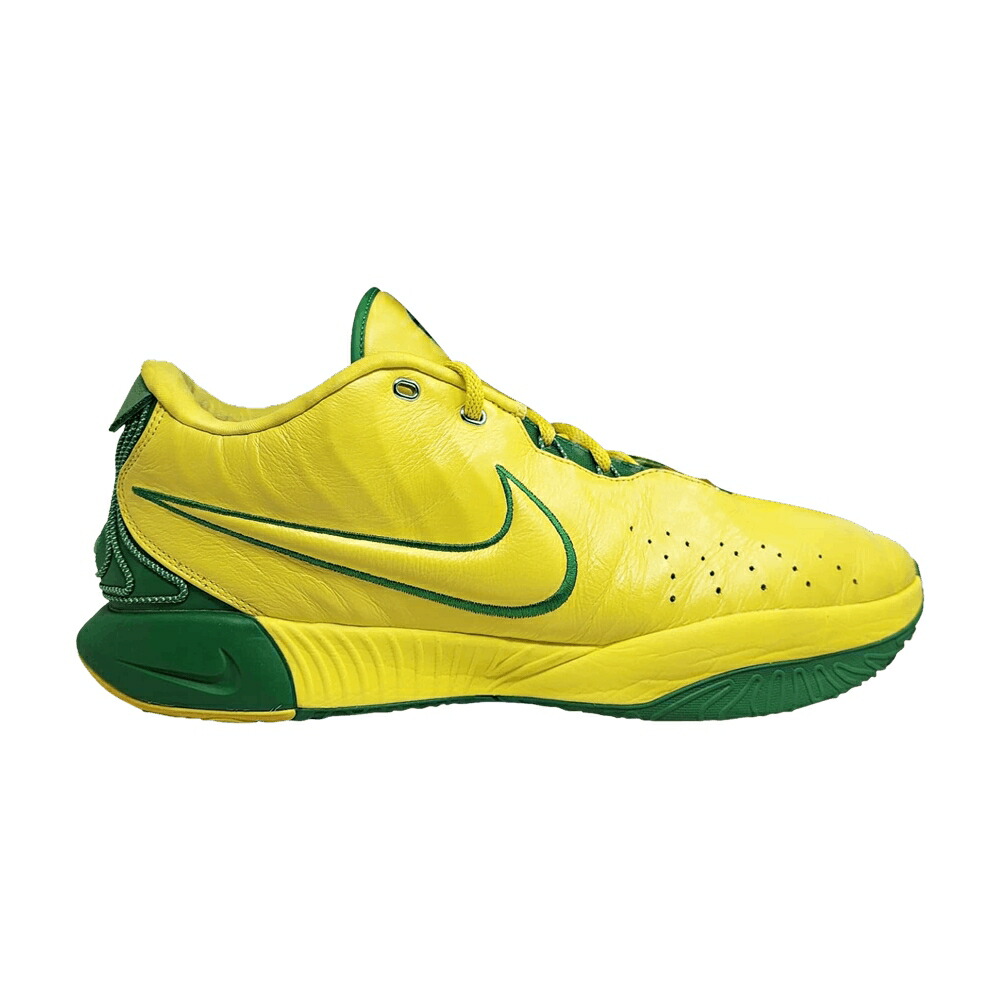 ナイキ レブロン 黄味がかった 黄色 ストライク 緑 緑であること \u0027OREGON\u0027 スニーカー メンズ NIKE LEBRON 21 PE / YELLOW STRIKE APPLE GREEN YELLOW