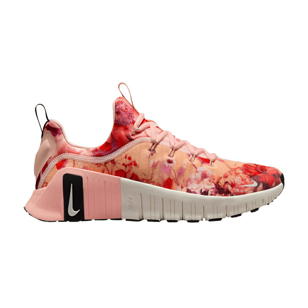 ナイキ 無償性 アンプリファイアー 黒いこと 黒いこと \u0027WASHED FLORAL\u0027 スニーカー レディース NIKE WMNS FREE METCON 6 AMP CORAL / WASHED CORAL BLACK SAIL