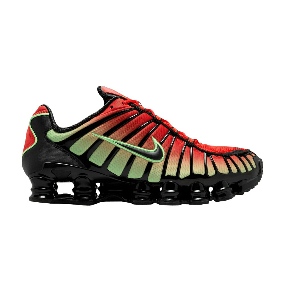 ナイキ ショックス クリムゾン 黒色 ブラック CHILI PEPPER スニーカー メンズ NIKE SHOX TL / LIGHT CRIMSON VOLT BLACK