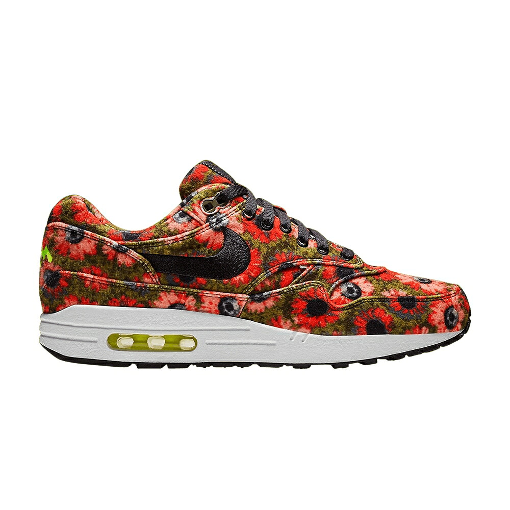 ナイキ マックス プレミアム 黒色 ブラック クリムゾン エアマックス 'FLORAL MOWABB' スニーカー メンズ NIKE AIR MAX 1 PREMIUM SE / BLACK BLACK FLASH CRIMSON FADED|スニケス