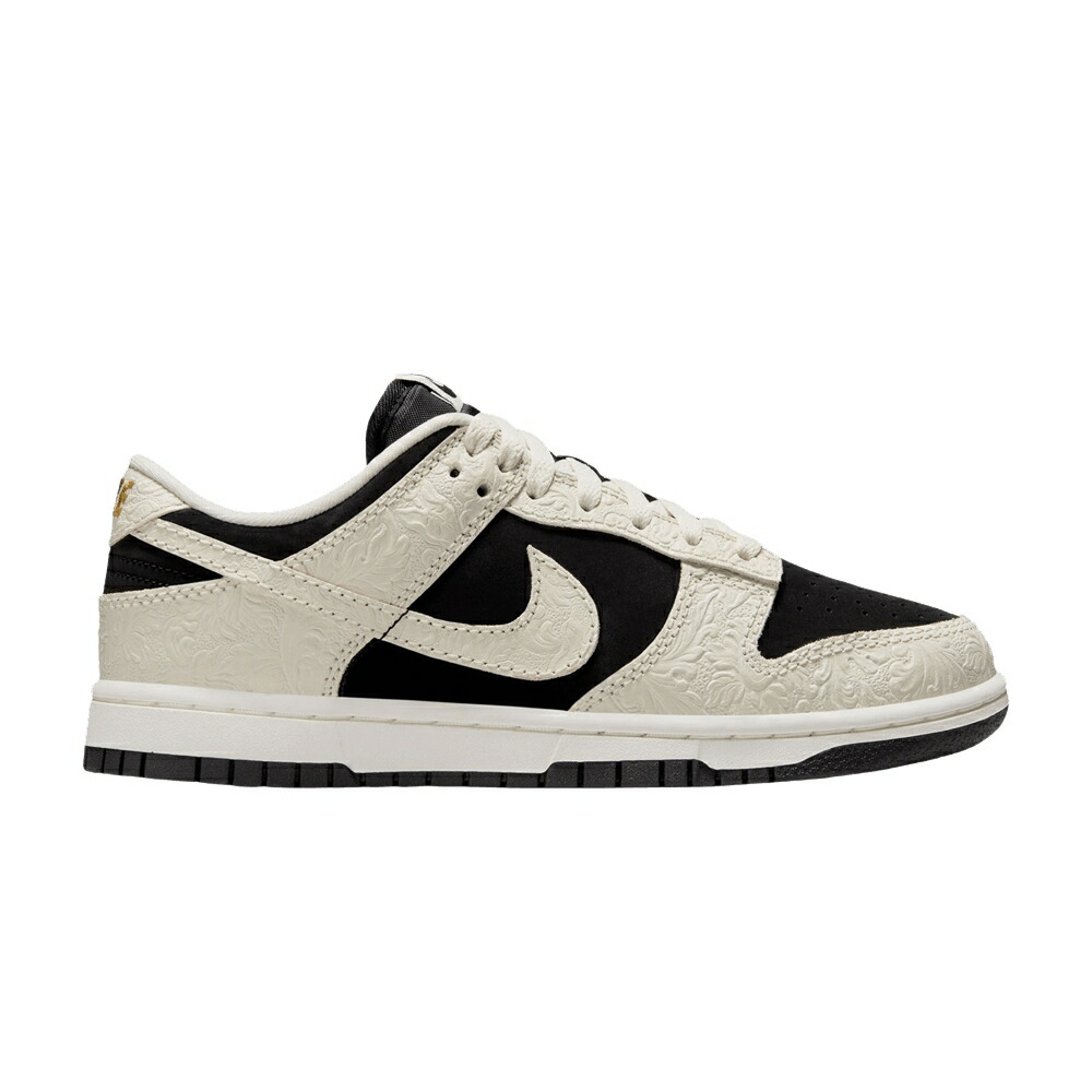 ナイキ ダンク 黒いこと 黒いこと ゴールド ダンクロー \u0027EMBOSSED SAIL\u0027 スニーカー レディース NIKE WMNS DUNK LOW BLACK / BLACK SAIL METALLIC GOLD SAIL