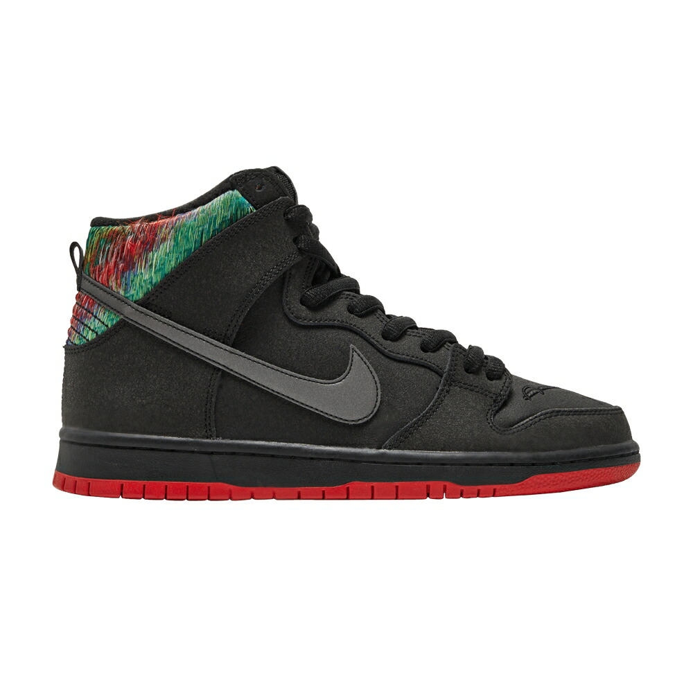 ナイキ エスビー ダンク ハイ プロ 黒色 ブラック 赤 レッド ダンクハイ GASPARILLA スニーカー メンズ NIKE SPOT X SB DUNK HIGH PRO / BLACK CHALLENGE RED METALLIC
