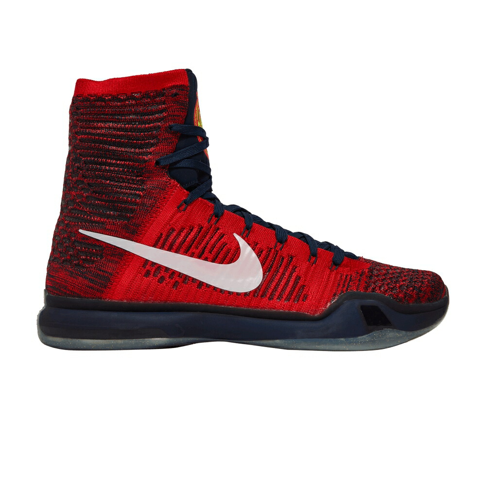 ナイキ コービー エリート ハイ 赤 レッド 白色 ホワイト AMERICAN スニーカー メンズ NIKE KOBE 10 ELITE HIGH / UNIVERSITY RED WHITE OBSIDIAN