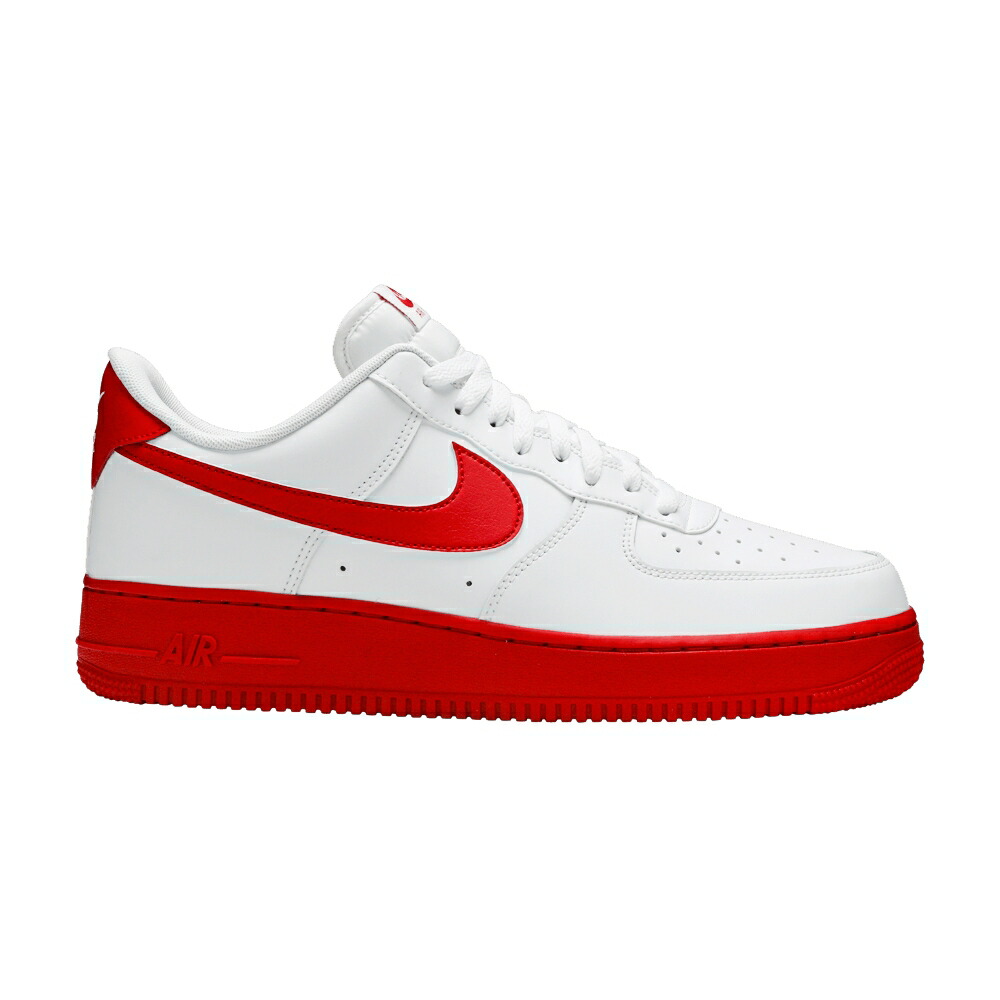 ナイキ 赤 レッド 白色 ホワイト エアフォース WHITE SOLE スニーカー メンズ NIKE AIR FORCE 1 LOW RED / WHITE UNIVERSITY RED