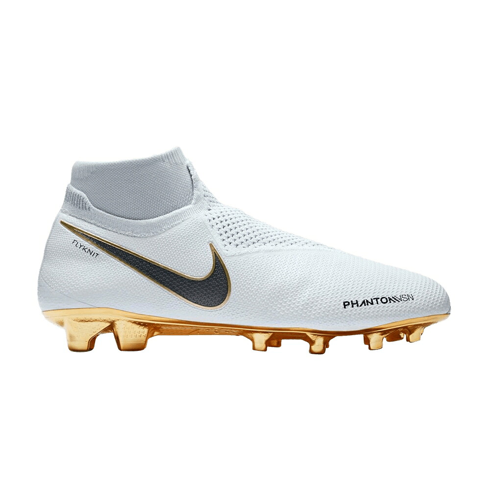 ナイキ ゴールド エリート 白色 ホワイト 黒色 ブラック スニーカー メンズ NIKE PHANTOM VSN GOLD ELITE DF FG / WHITE BLACK MATALLIC GOLD