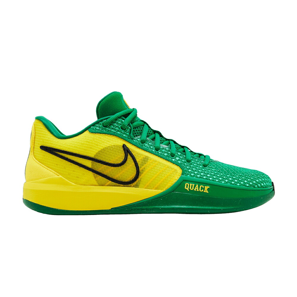 ナイキ 黒色 ブラック 'オレゴン ダックス' スニーカー レディース NIKE WMNS SABRINA 1 'OREGON DUCKS' / MALACHITE BLACK LIGHTENING