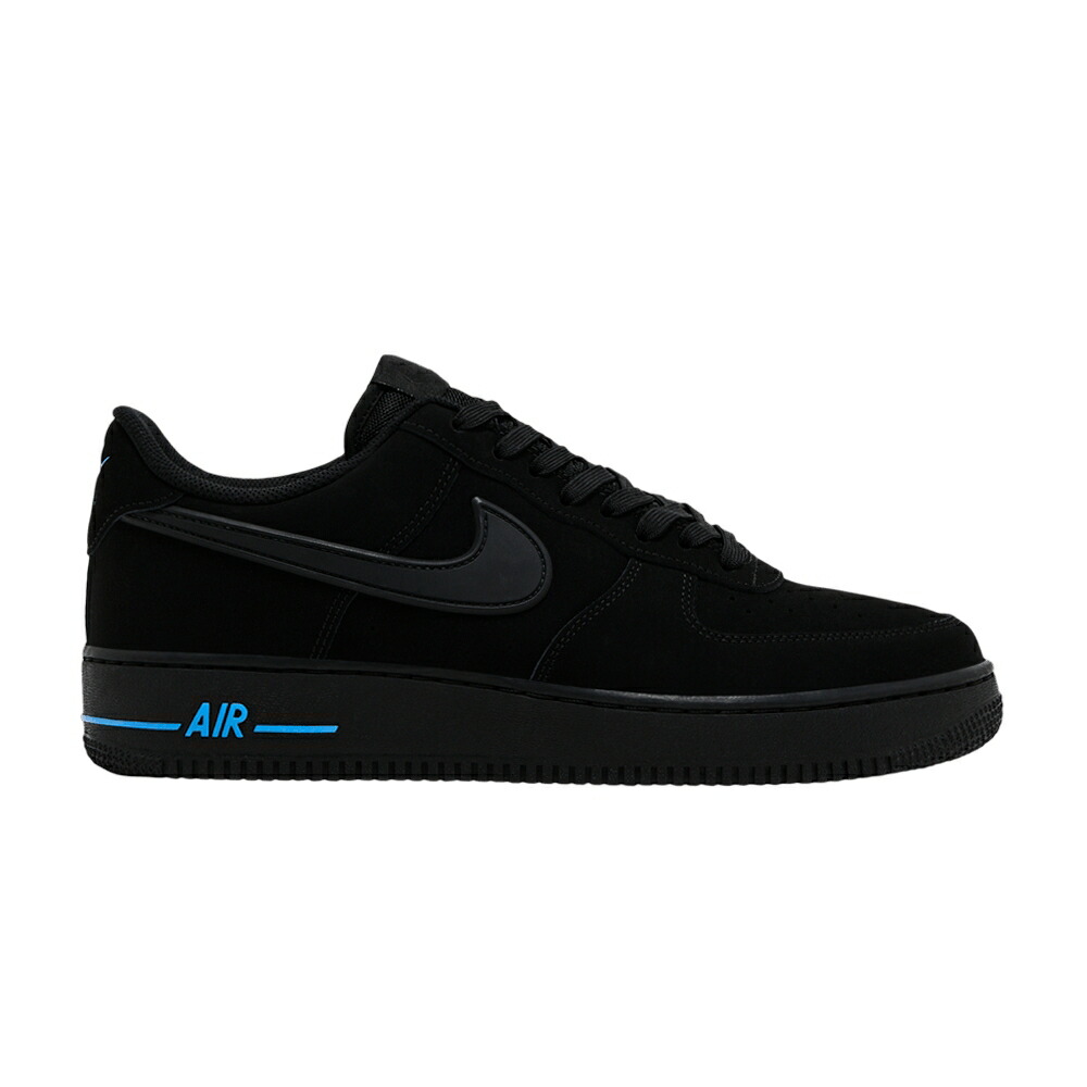 ナイキ 黒いこと 黒いこと 青味 青み 空軍 \u002707 \u0027BLACK BLUE\u0027 スニーカー メンズ NIKE AIR FORCE 1 UNIVERSITY / BLACK UNIVERSITY BLUE BLACK