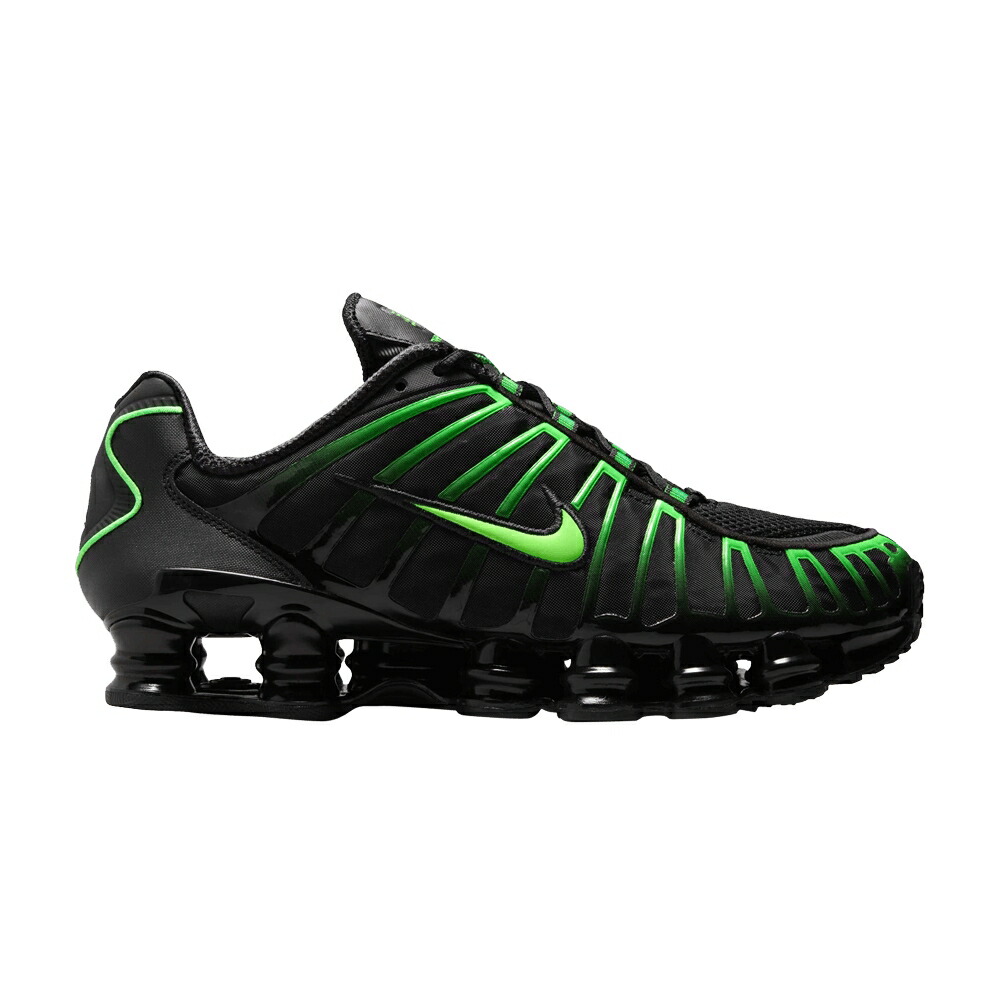 ナイキ ショックス 黒色 ブラック 緑 グリーン BLACK NEON スニーカー メンズ NIKE SHOX TL / BLACK ELECTRIC GREEN