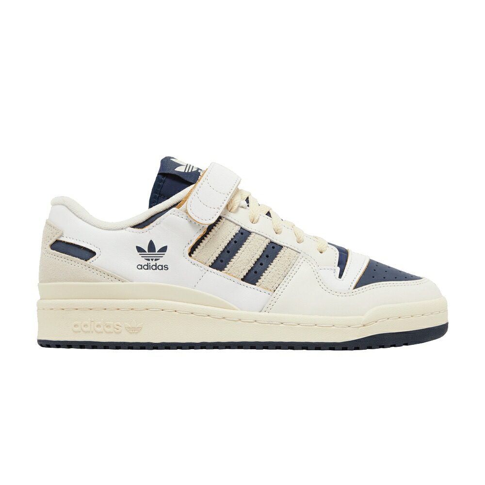 アディダス フォーラム 白色 ホワイト 紺色 ネイビー クリーム 'OFF NAVY' スニーカー メンズ ADIDAS FORUM 84 LOW WHITE COLLEGIATE / OFF WHITE COLLEGIATE NAVY CREAM