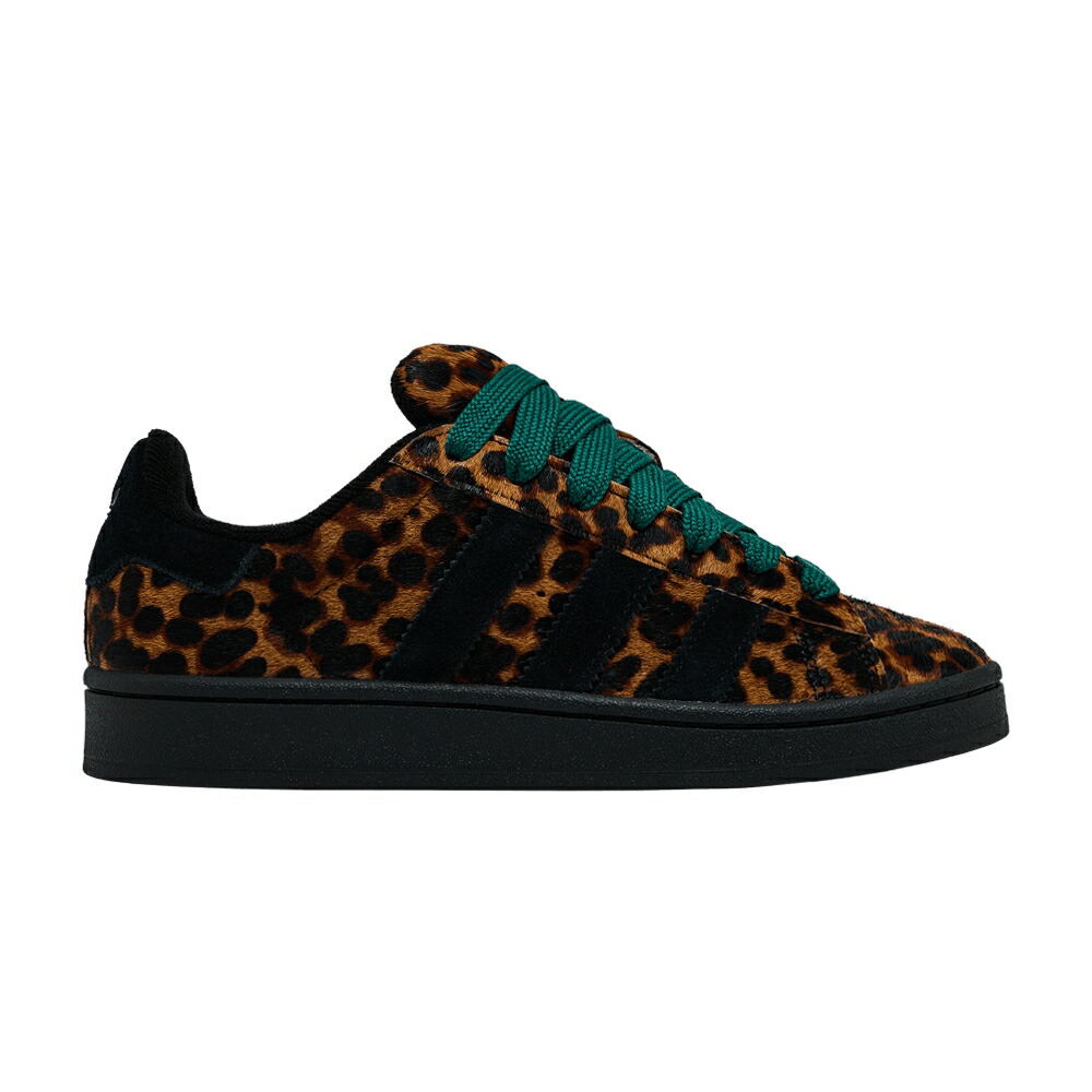 アディダス キャンパス クリーム 白色 ホワイト コア 黒色 ブラック CHEETAH GREEN スニーカー レディース ADIDAS WMNS CAMPUS 00S PACK - COLLEGIATE / CREAM WHITE CORE BLACK FOOTWEAR