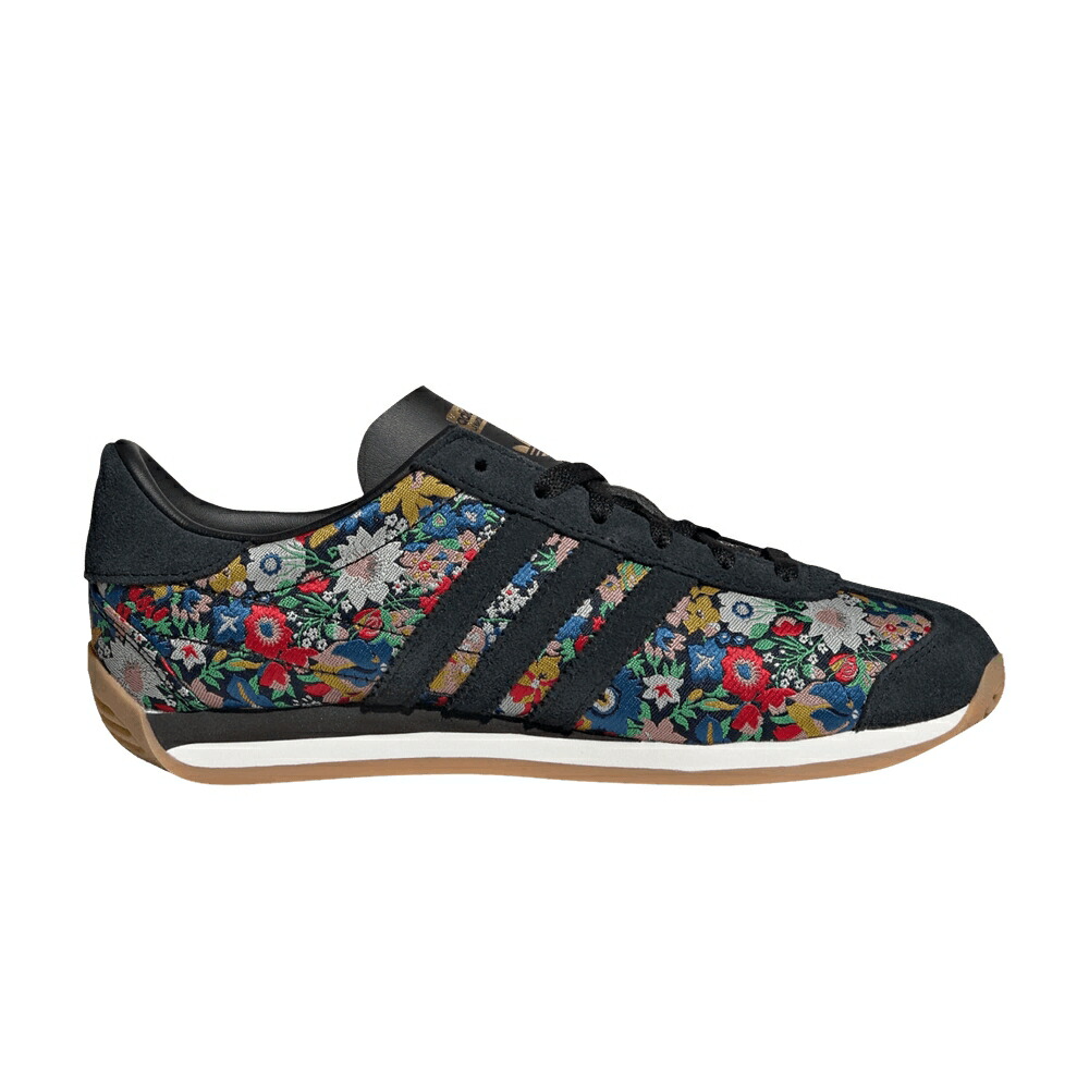 アディダス カントリー 白いこと 白いこと \u0027FLORAL EMBROIDERY\u0027 スニーカー レディース ADIDAS LIBERTY LONDON X WMNS COUNTRY OG / AURORA INK GUM OFF WHITE