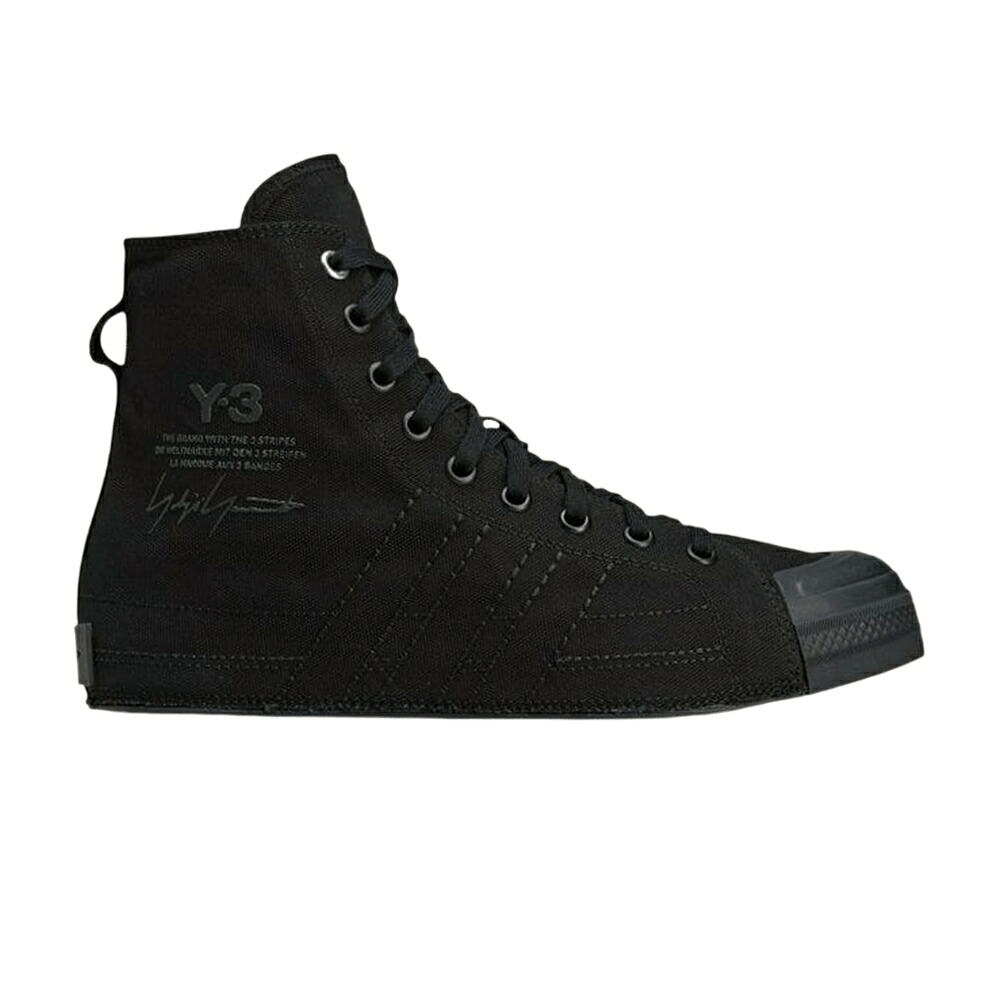 アディダス ハイ 黒色 ブラック 'TRIPLE BLACK' スニーカー メンズ ADIDAS Y-3 NIZZA HIGH / BLACK BLACK BLACK