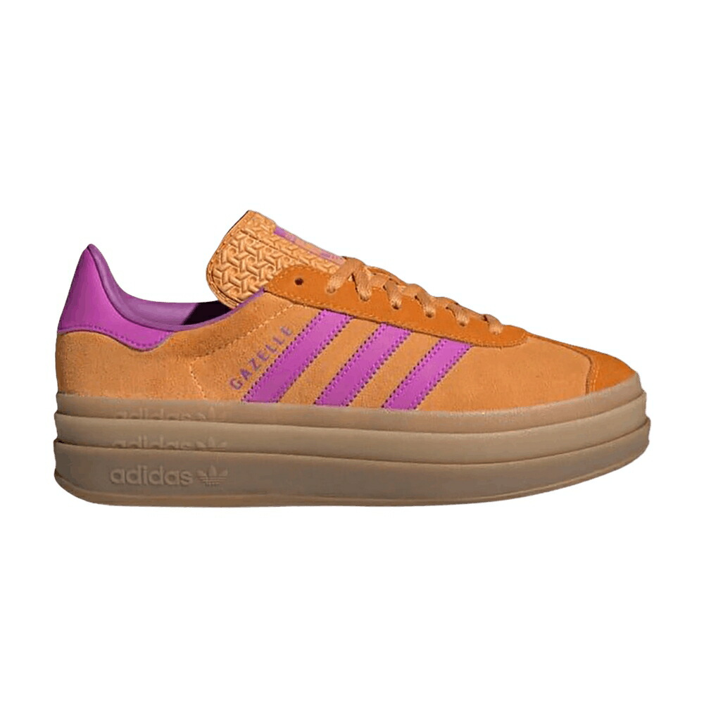 アディダス ガゼル 橙 オレンジ 紫 パープル バースト クルー FLASH BURST スニーカー レディース ADIDAS WMNS GAZELLE BOLD ORANGE PURPLE / FLASH ORANGE PURPLE BURST CREW