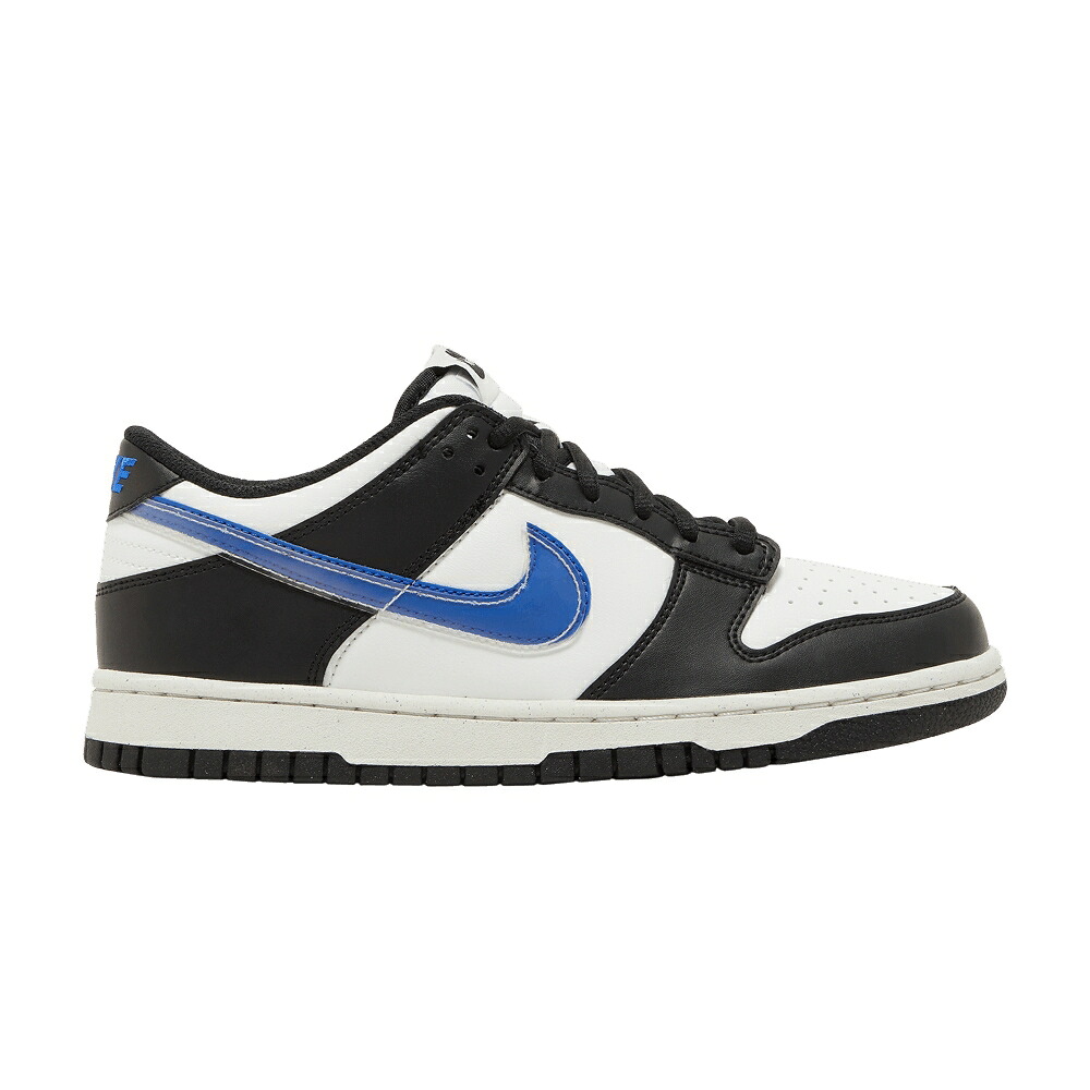 ナイキ ダンク 黒色 ブラック 白色 ホワイト ダンクロー 'TPU SWOOSH' ジュニア キッズ NIKE DUNK LOW NEXT NATURE GS / BLACK HYPER ROYAL SUMMIT WHITE ベビー マタニティ スニーカー