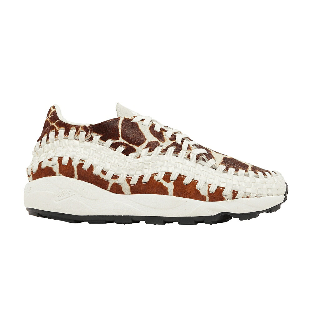 ナイキ ウーブン 黒いこと 黒いこと \u0027COW PRINT\u0027 スニーカー レディース NIKE WMNS AIR FOOTSCAPE WOVEN / SAIL SAIL BLACK