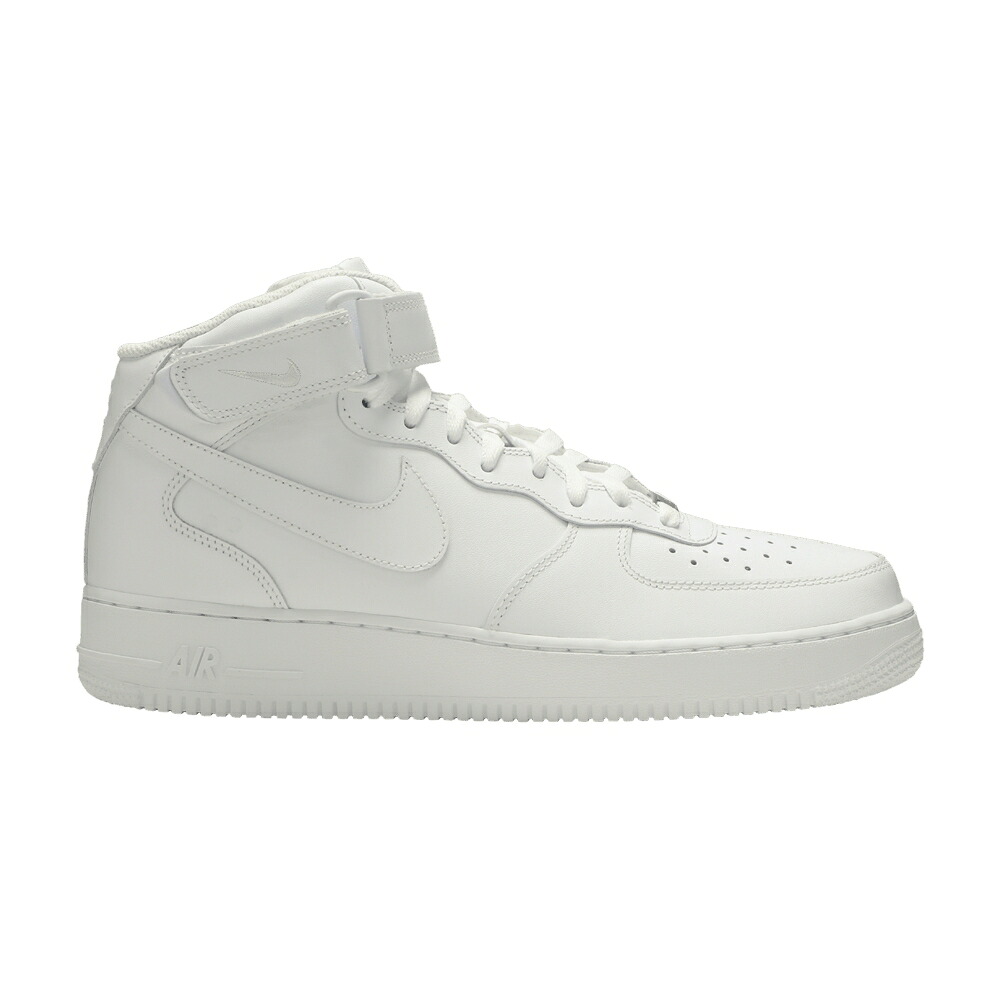 ナイキ メンズ ミッド 白色 ホワイト MEN'S エアフォース '07 'WHITE' スニーカー NIKE AIR FORCE 1 MID / WHITE WHITE｜スニケス