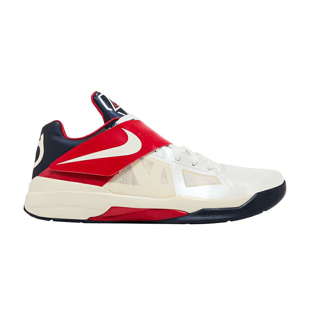 ナイキ 望遠レンズ 白いこと 白いこと \u0027USA\u0027 スニーカー メンズ NIKE ZOOM KD 4 / WHITE WHITE OBSIDIAN UNIVERSITY