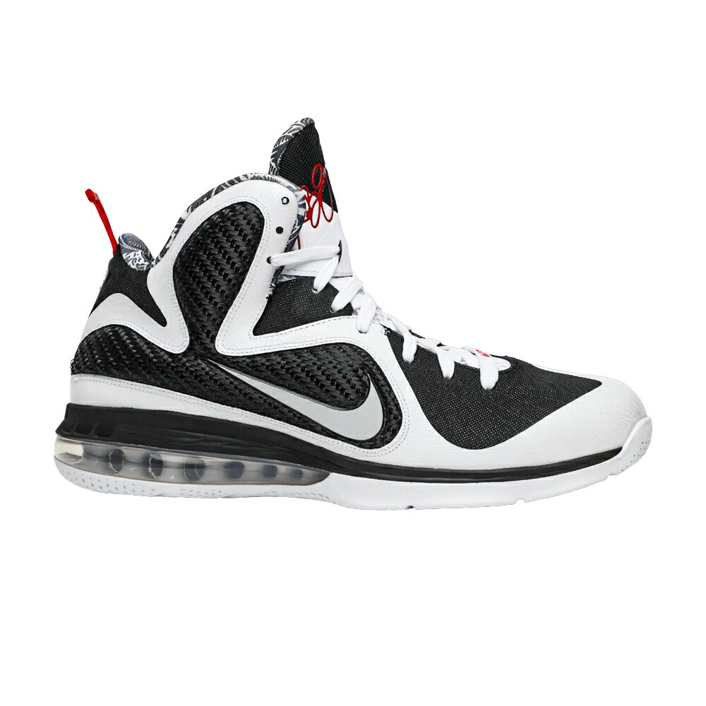 ナイキ レブロン 白色 ホワイト 黒色 ブラック 赤 レッド FREEGUMS スニーカー メンズ NIKE LEBRON 9 / WHITE WHITE BLACK SPORT RED