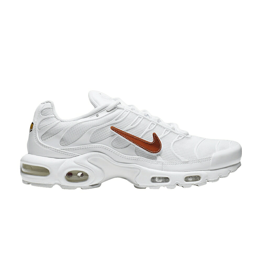 ナイキ マックス 白色 ホワイト 橙 オレンジ エアマックスプラス 'REMOVABLE SWOOSH' スニーカー メンズ NIKE AIR MAX PLUS / WHITE TOTAL ORANGE METALLIC