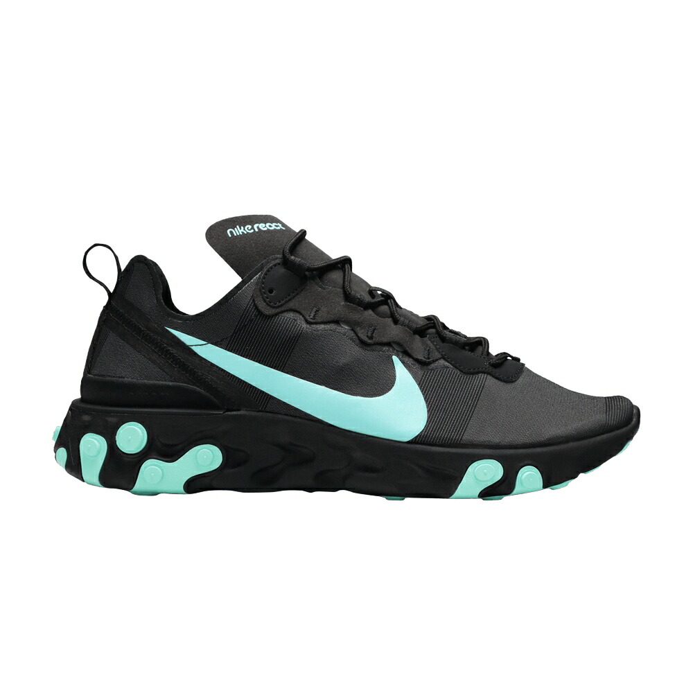 ナイキ リアクト エレメント 黒色 ブラック 緑 グリーン クール 灰色 グレー JADE スニーカー メンズ NIKE REACT ELEMENT 55 / BLACK AURORA GREEN COOL GREY