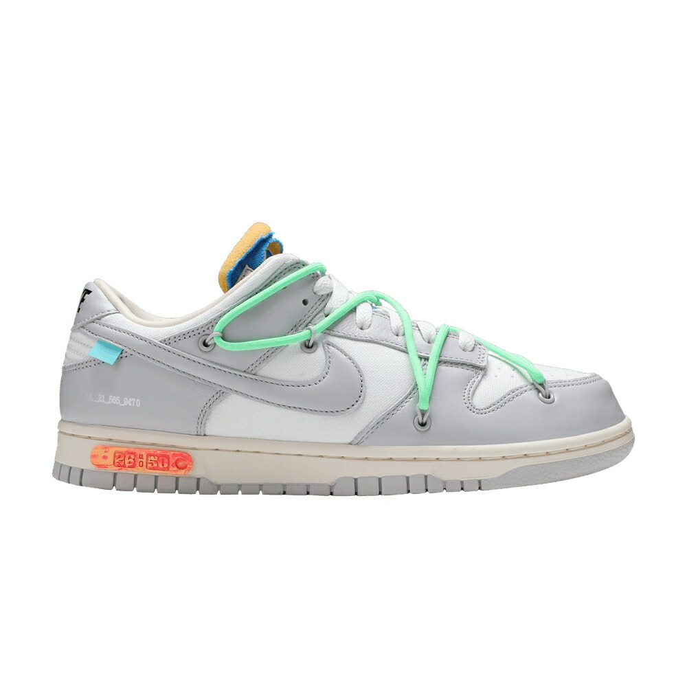 ナイキ 象牙色 ダンク 薄墨色 薄墨色 ダンクロー \u0027LOT 50\u0027 スニーカー メンズ NIKE OFF-WHITE X DUNK LOW 26 OF / SAIL NEUTRAL GREY