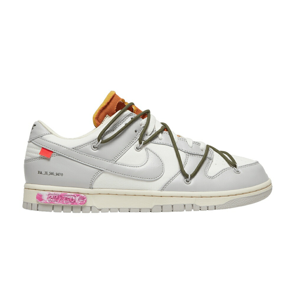 ナイキ 象牙色 ダンク 薄墨色 薄墨色 オリーブ ダンクロー \u0027LOT 50\u0027 スニーカー メンズ NIKE OFF-WHITE X DUNK LOW 22 OF / SAIL NEUTRAL GREY MEDIUM OLIVE 靴-メンズ靴-スニーカー