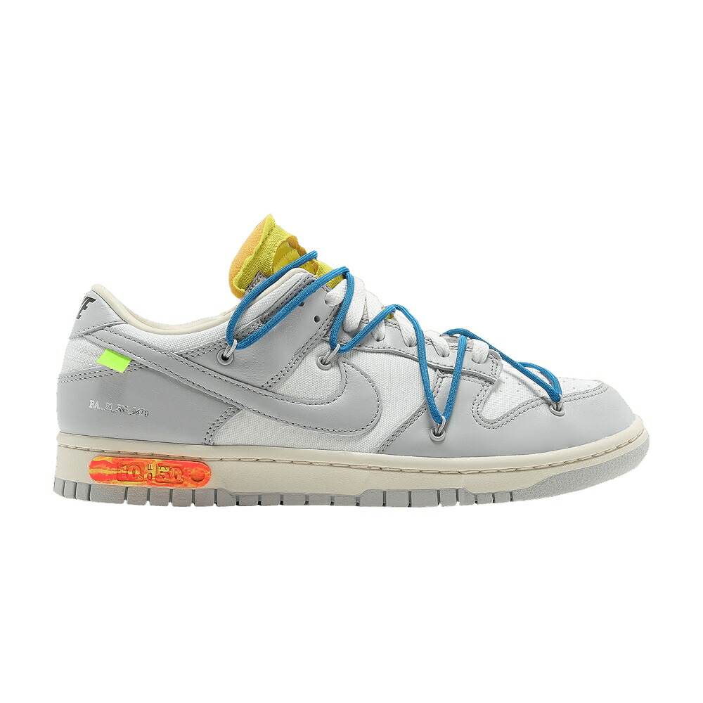 ナイキ オフホワイト ダンク 灰色 グレー 青色 ブルー ダンクロー 'LOT 50' スニーカー メンズ NIKE OFF-WHITE X DUNK LOW 10 OF / SAIL NEUTRAL GREY BATTLE BLUE