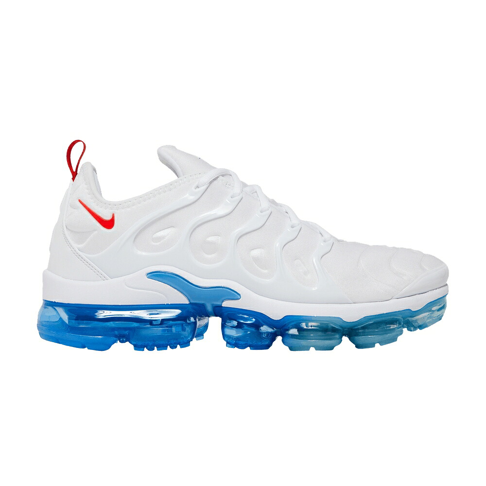 ナイキ 白いこと 白いこと 青味 青み エアヴェイパーマックス \u0027WHITE BLUE\u0027 スニーカー メンズ NIKE AIR VAPORMAX PLUS UNIVERSITY / WHITE UNIVERSITY BLUE WORN BLUE