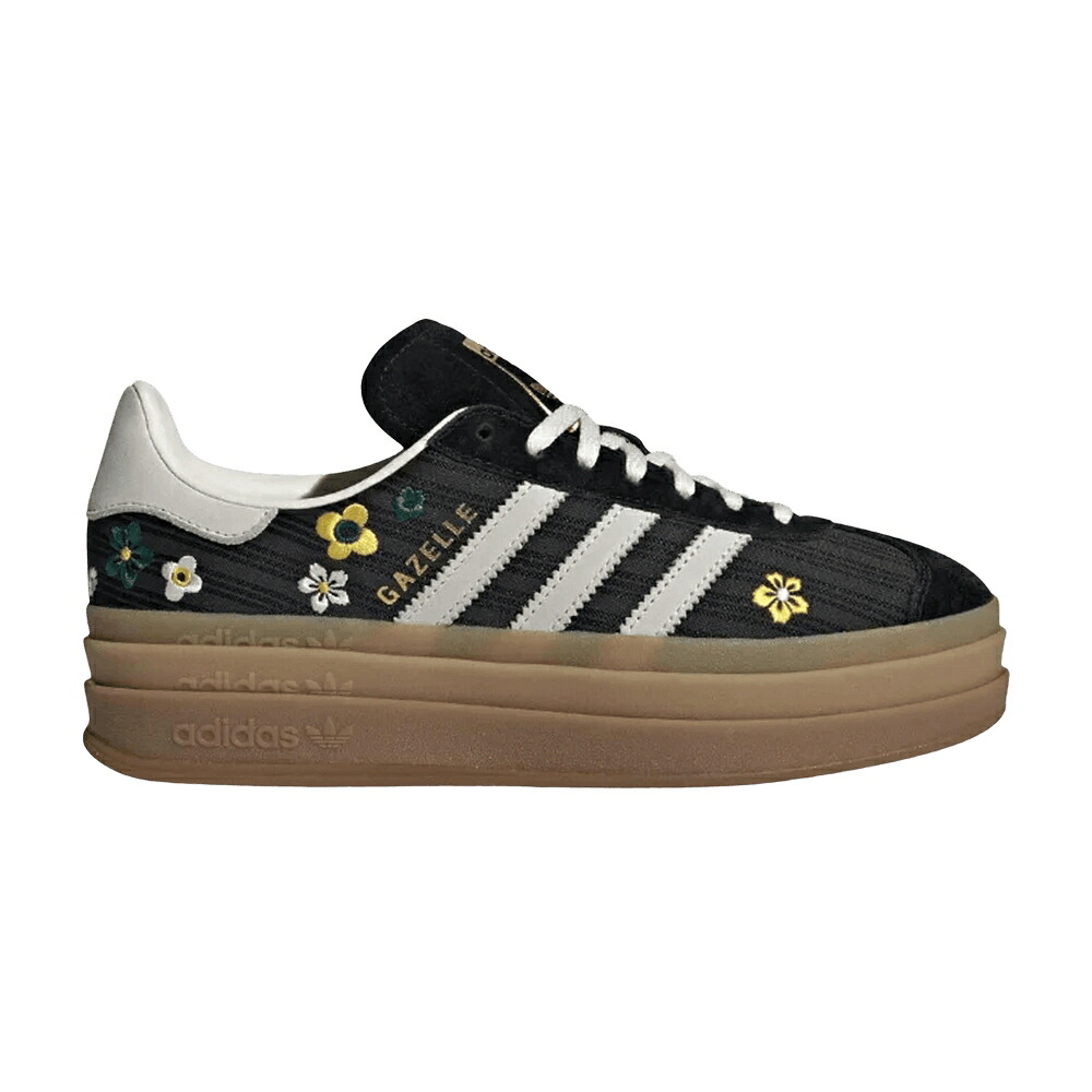 アディダス ガゼル 黒いこと 黒いこと 白いこと 白いこと \u0027BLACK FLORAL\u0027 スニーカー レディース ADIDAS LIBERTY LONDON X WMNS GAZELLE BOLD / BLACK WHITE GUM