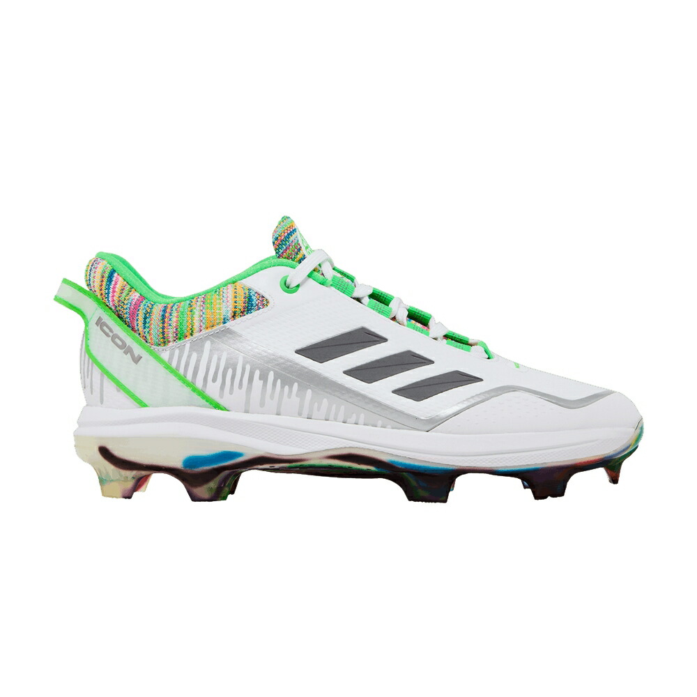 アディダス アイコン 白色 ホワイト 銀色 シルバー 'DRIPPED OUT' スニーカー メンズ ADIDAS ICON 7 TPU / CLOUD WHITE GUNMETAL SILVER