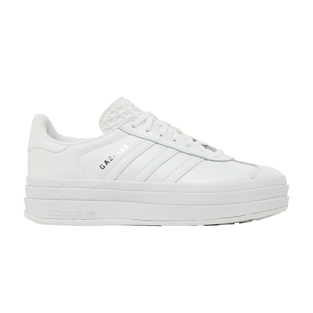 アディダス ガゼル 白色 ホワイト TRIPLE WHITE スニーカー レディース ADIDAS WMNS GAZELLE BOLD / CLOUD WHITE CLOUD WHITE CLOUD