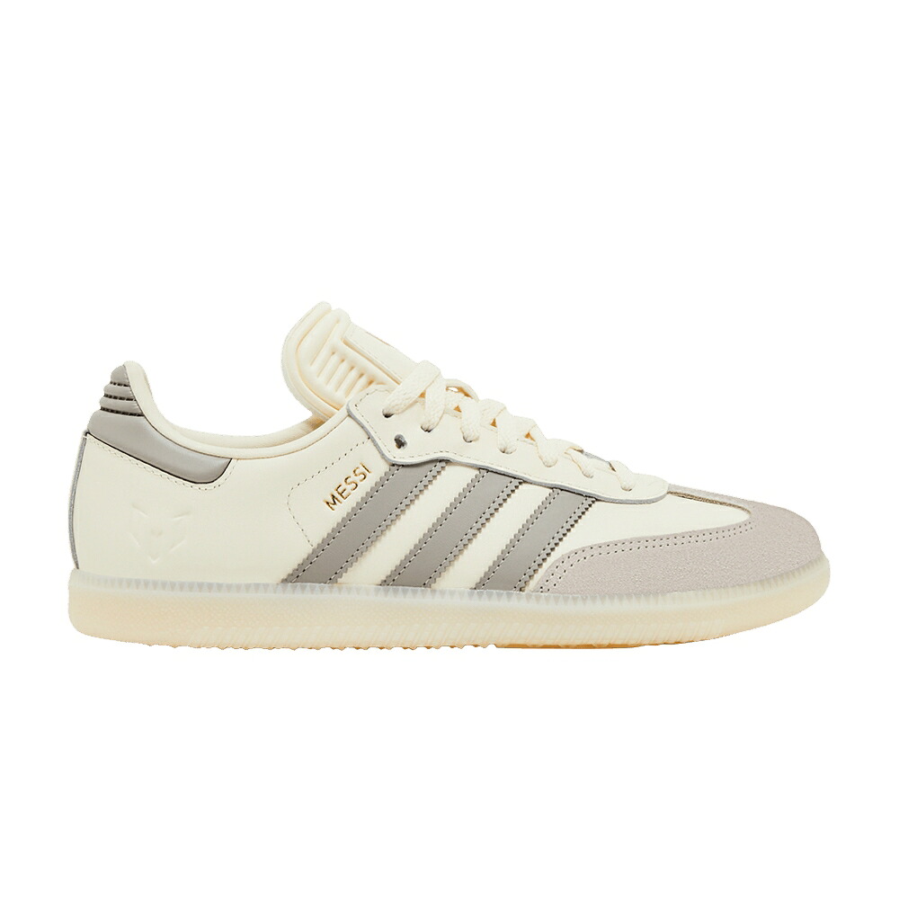 アディダス サンバ クリーム 白色 ホワイト 茶色 ブラウン ゴールド 'CREAM WHITE' スニーカー メンズ ADIDAS LIONEL MESSI X SAMBA INDOOR / CREAM WHITE LIGHT BROWN GOLD|スニケス