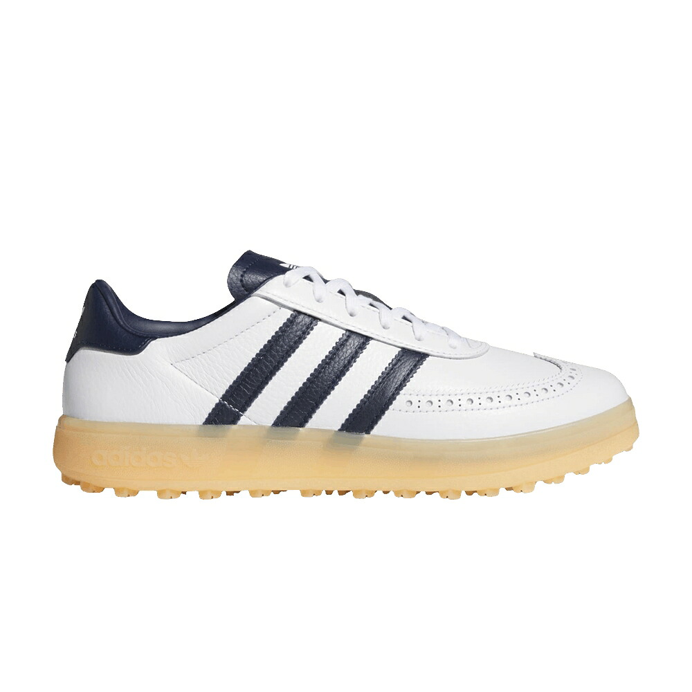 アディダス ゴルフ 白色 ホワイト ナイト 藍色 インディゴ 'CLOUD INDIGO' スニーカー メンズ ADIDAS COURSECUP SPIKELESS GOLF WHITE NIGHT / CLOUD WHITE NIGHT INDIGO GUM|スニケス