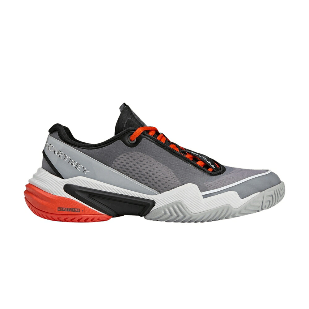 アディダス バリケード 白色 ホワイト チャコール 'CHARCOAL ORANGE' スニーカー レディース ADIDAS STELLA MCCARTNEY X WMNS BARRICADE COLLEGIATE / CLOUD WHITE CHARCOAL COLLEGIATE