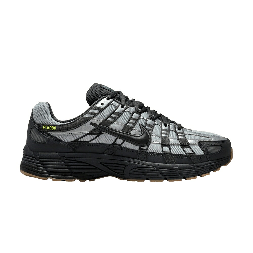 ナイキ 灰色 グレー 黒色 ブラック 'GREY BLACK' スニーカー メンズ NIKE P-6000 FOG VOLT / GREY FOG ANTHRACITE VOLT BLACK｜スニケス